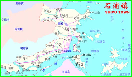 附LZ在11楼的石浦镇地图